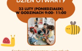 Plakat zapraszający na dzień otwarty w przedszkolu